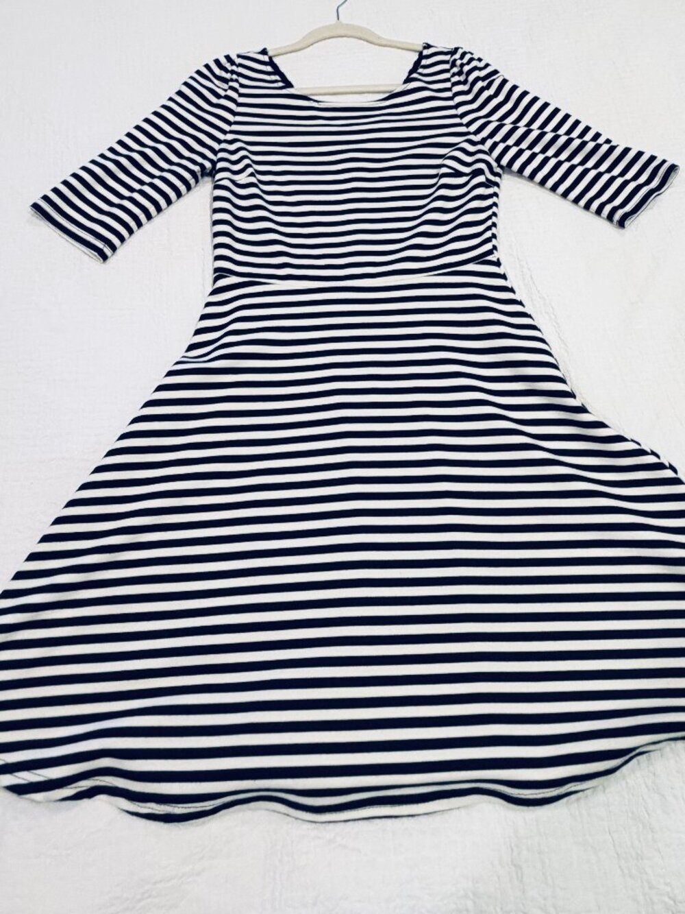 Stitch Fix Pixley Black & White Striped V-Back Dress